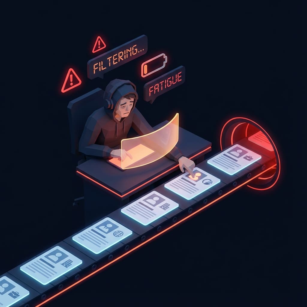 LinkedIn = manual filtering for hours
